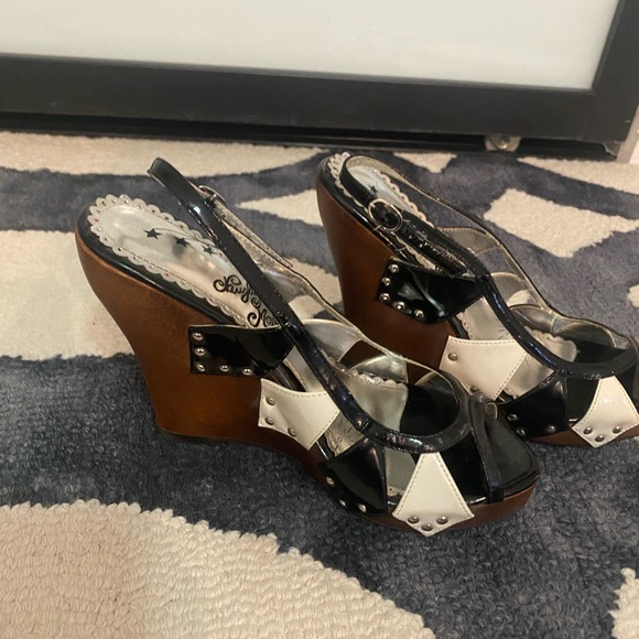 Naught Monkey Patent Leather Patchwork Heels - Picture 3 of 8